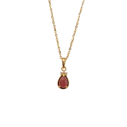 Scarlett Natural Red Garnet Necklace