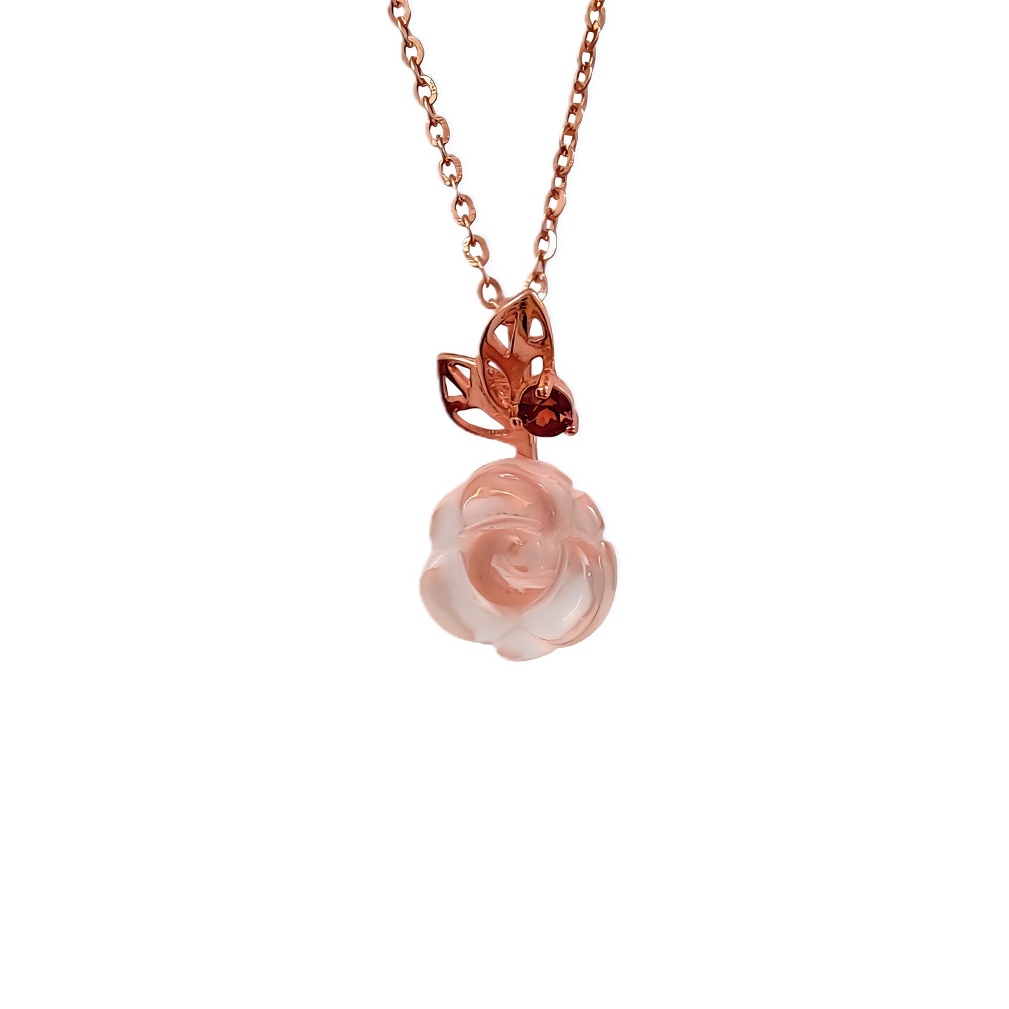 Marilyn Natural Rose Quartz Necklace