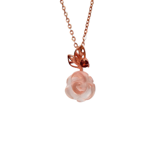 Marilyn Natural Rose Quartz Necklace