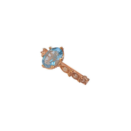 Sea Waves Natural Topaz Ring