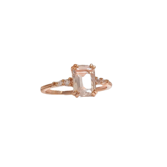 Ava Natural White Crystal Ring