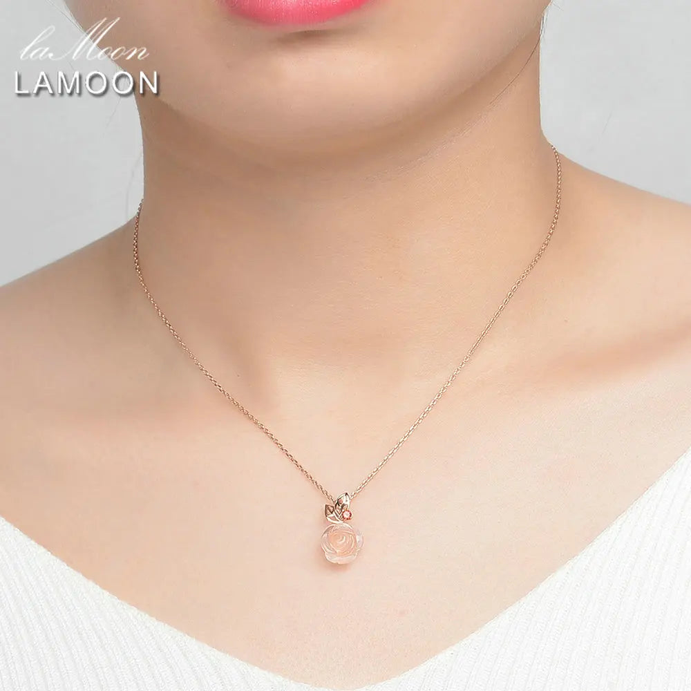 Marilyn Natural Rose Quartz Necklace