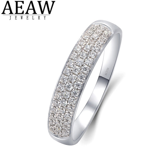 0.294ctw DEF Color VVS1 Round Cut Moissanite Wedding Band for Women Solid Real 10k White Gold Fine Jewelry Daily Ring