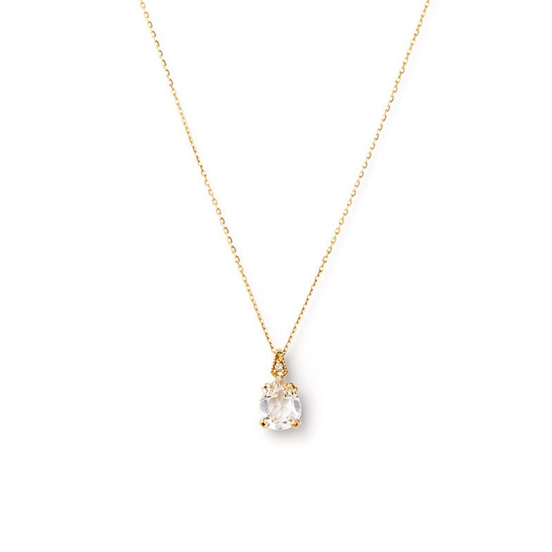 Margot Natural White Crystal Necklace