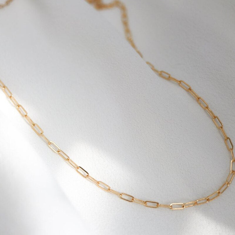 14K Gold Filled Necklace Handmade Gold Choker Boho Chain Collier Femme Kolye Collares Women Jewelry Necklace for Women